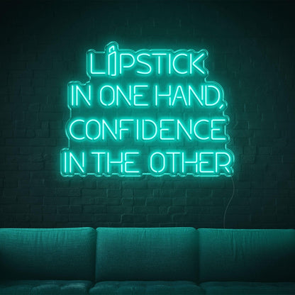 Lipstick Confidence Purple Led Neon Sign For Home Salon Decor | Shineneon
