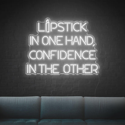 Lipstick Confidence Purple Led Neon Sign For Home Salon Decor | Shineneon