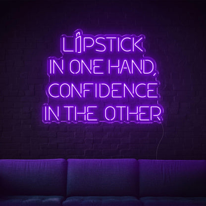 Lipstick Confidence Purple Led Neon Sign For Home Salon Decor | Shineneon