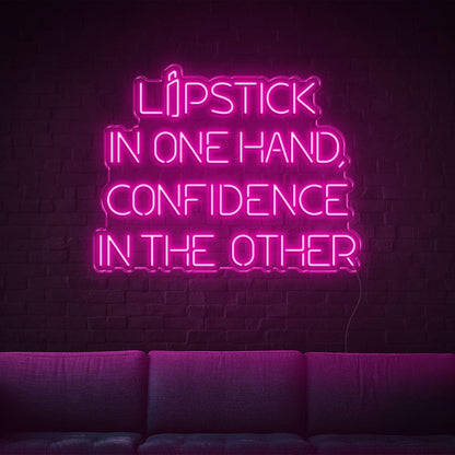 Lipstick Confidence Purple Led Neon Sign For Home Salon Decor | Shineneon