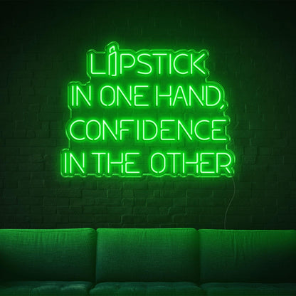 Lipstick Confidence Purple Led Neon Sign For Home Salon Decor | Shineneon
