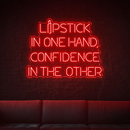 Lipstick Confidence Purple Led Neon Sign For Home Salon Decor | Shineneon