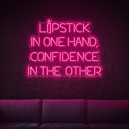 Lipstick Confidence Purple Led Neon Sign For Home Salon Decor | Shineneon