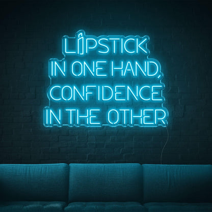 Lipstick Confidence Purple Led Neon Sign For Home Salon Decor | Shineneon