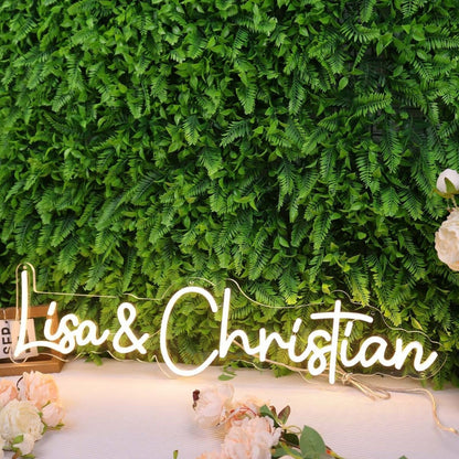 Lisa And Christian Yellow Led Neon Sign - Shineneon