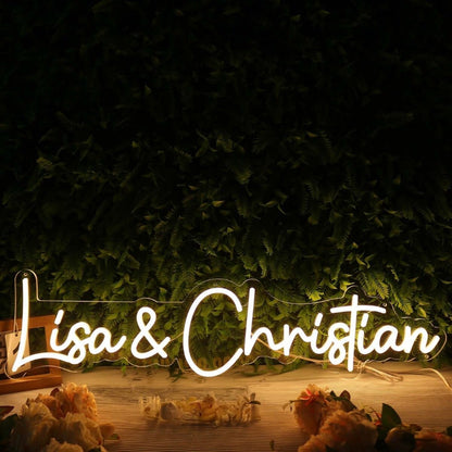 Lisa And Christian Yellow Led Neon Sign - Shineneon