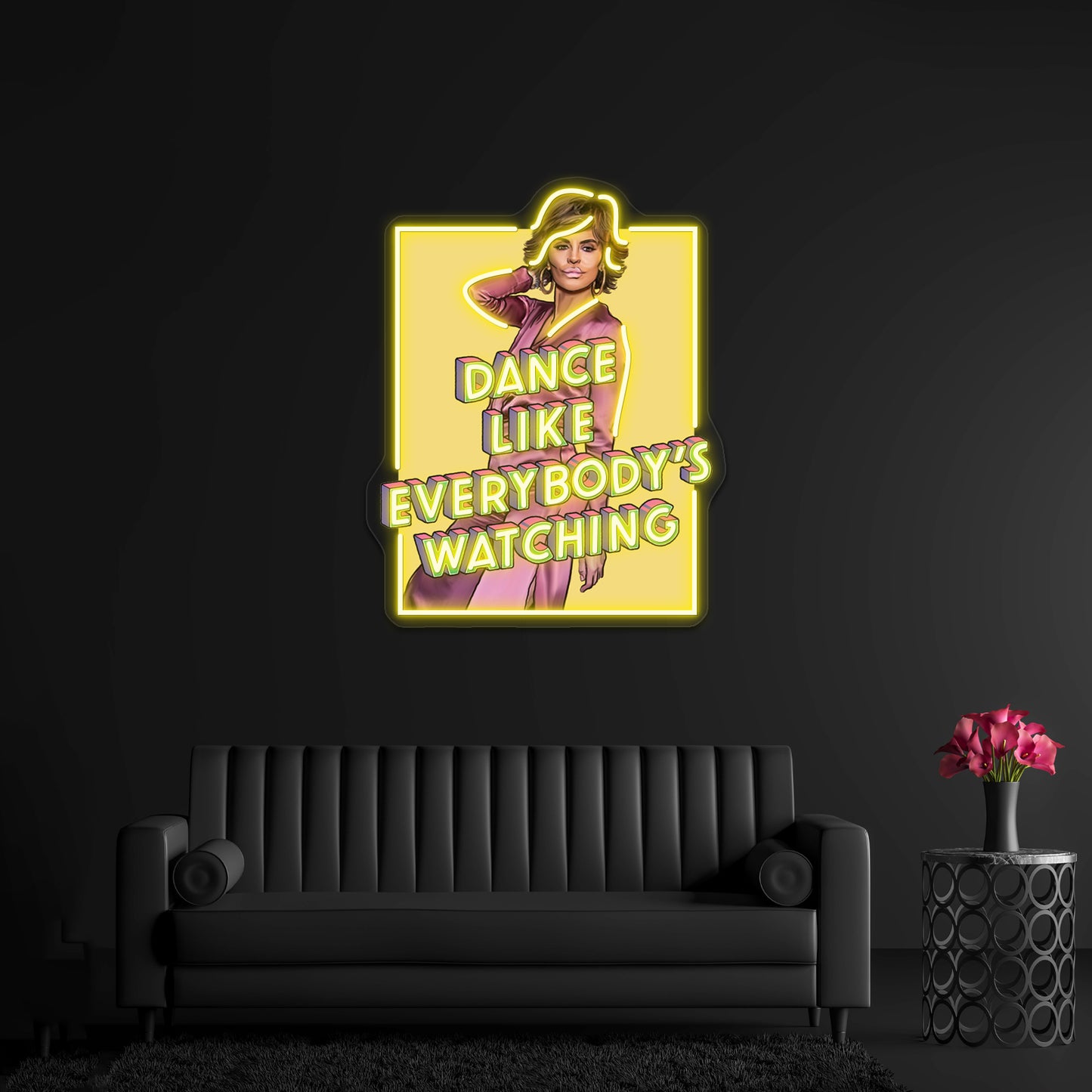 Lisa Rinna Dancing On The Tables Artwork Led Neon