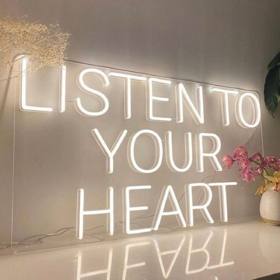 Listen To Your Heart Led Sign Business Neon Sign - Shineneon