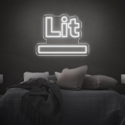 Lit Blue-Green Led Neon Sign For Modern Bedroom Wall Ambiance | Shineneon