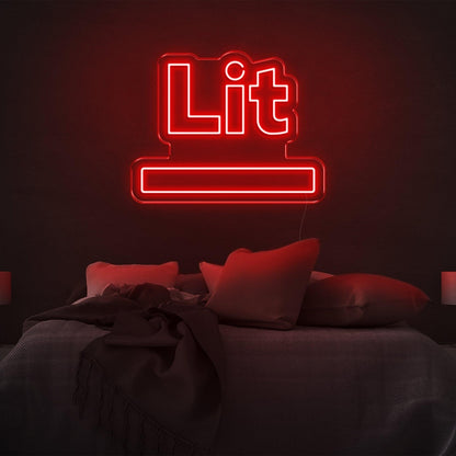 Lit Blue-Green Led Neon Sign For Modern Bedroom Wall Ambiance | Shineneon