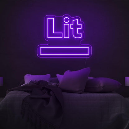 Lit Blue-Green Led Neon Sign For Modern Bedroom Wall Ambiance | Shineneon