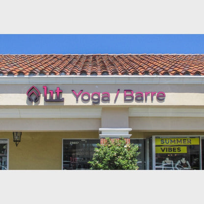 Lit Yoga Barre 3D Frontlit Channel Letters Led Light Sign - Shineneon