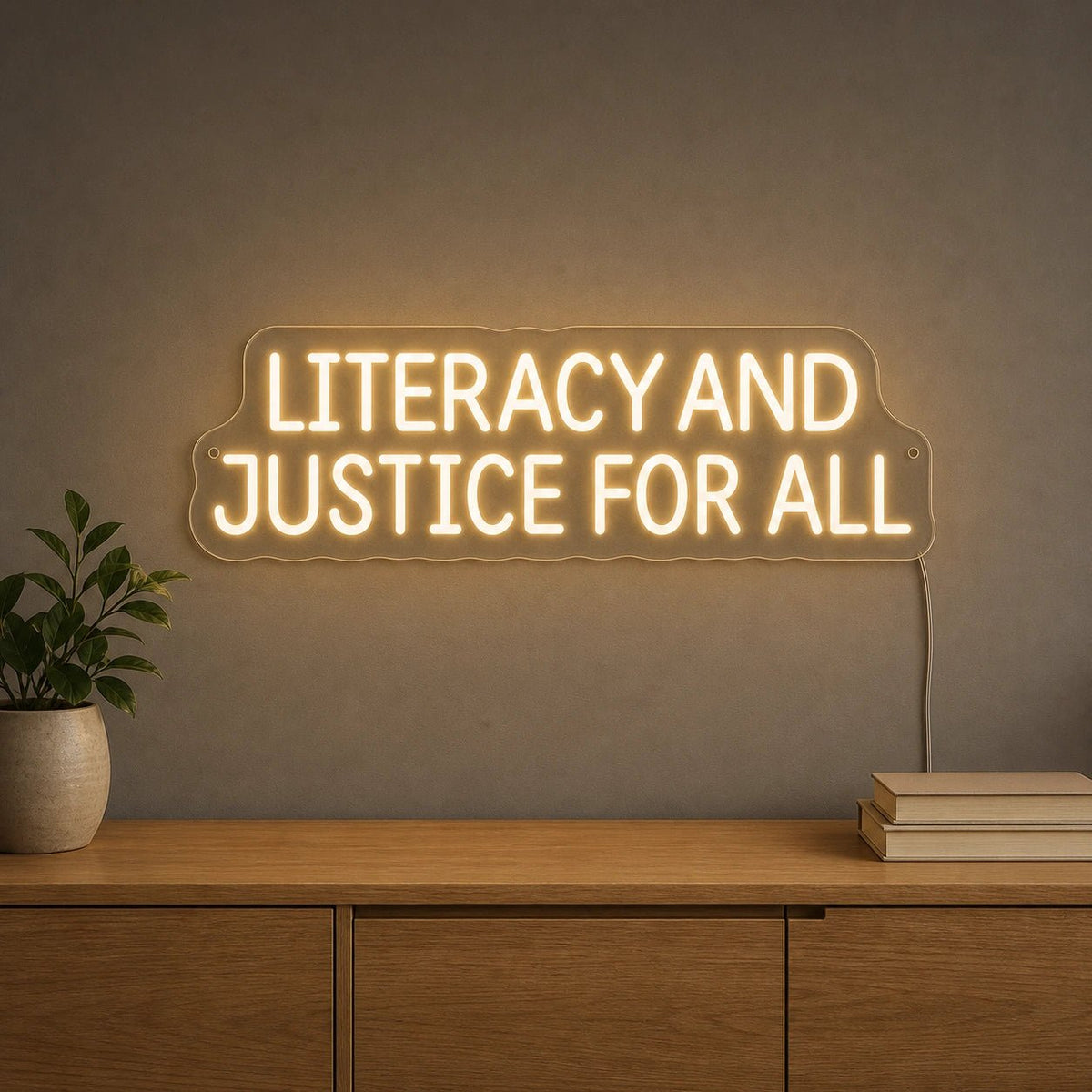 Literracy And Justice For All LED Neon Sign - Shineneon