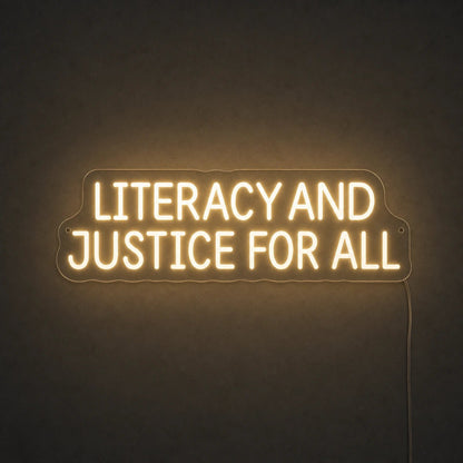 Literracy And Justice For All LED Neon Sign - Shineneon