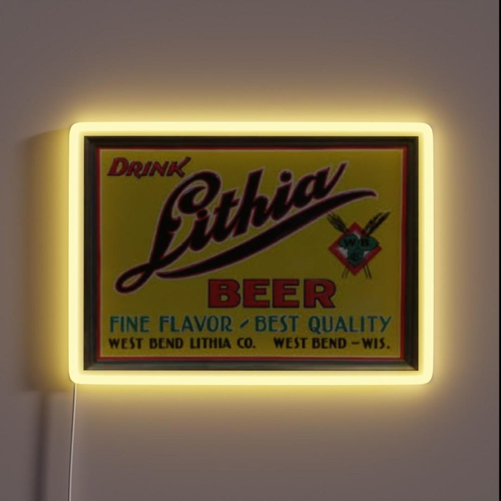 Lithia Beer Rgb Led Neon Sign - Custom LED neon sign front view