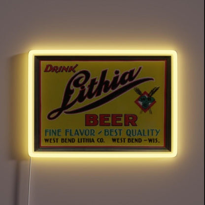 Lithia Beer Rgb Led Neon Sign - Custom LED neon sign front view