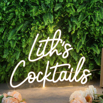 Liths Cocktails Yellow Led Neon Sign - Shineneon