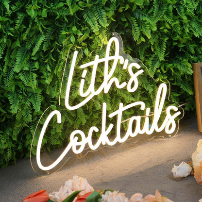 Liths Cocktails Yellow Led Neon Sign - Shineneon