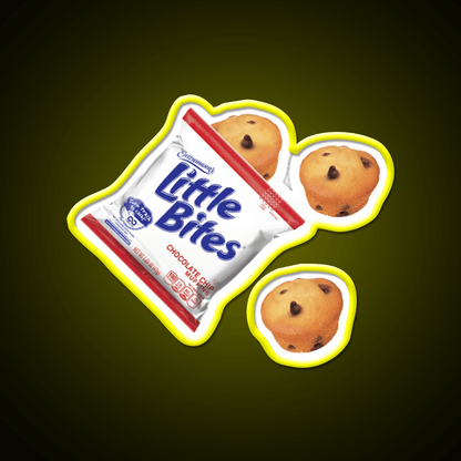 Little Bites Chocolate Chip Muffins Snack Food Led Neon Sign Rgb Color - Shineneon