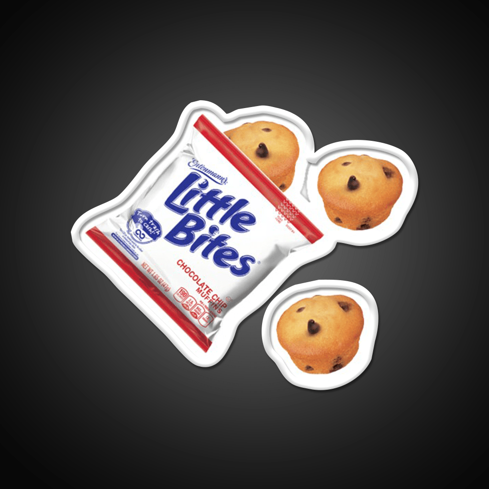 Little Bites Chocolate Chip Muffins Snack Food Led Neon Sign Rgb Color - Shineneon