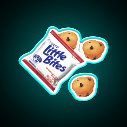 Little Bites Chocolate Chip Muffins Snack Food Led Neon Sign Rgb Color - Shineneon