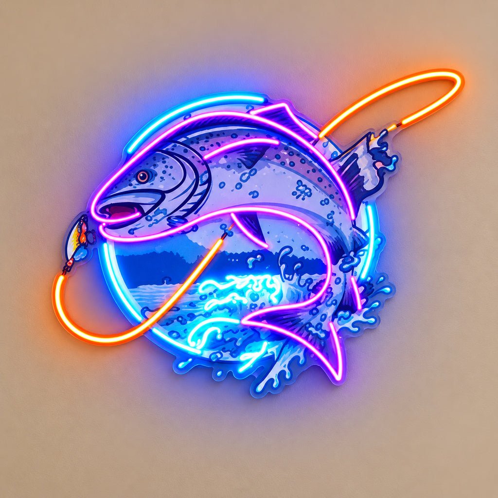 Little Fisherman Fish LED Neon Sign - Shineneon