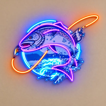 Little Fisherman Fish LED Neon Sign - Shineneon