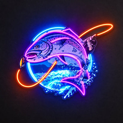 Little Fisherman Fish LED Neon Sign - Shineneon