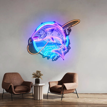 Little Fisherman Led Neon Sign Light Custom Led Signs - Shineneon
