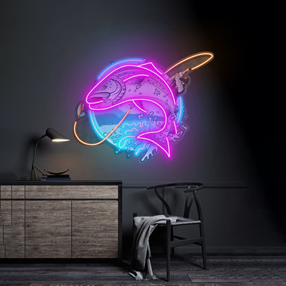 Little Fisherman Led Neon Sign Light Custom Led Signs - Shineneon