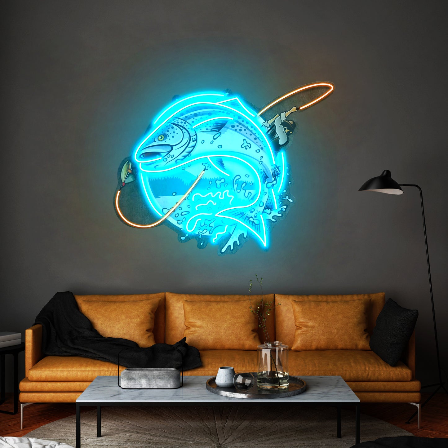 Little Fisherman Led Neon Sign Light Custom Led Signs