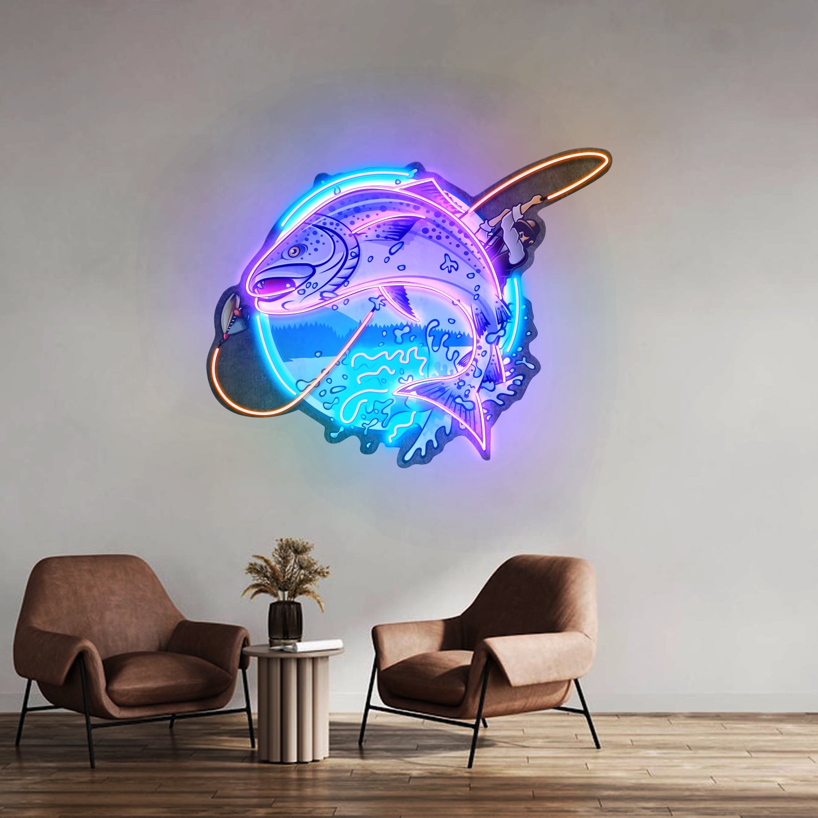 Little Fisherman Led Neon Sign Light Custom Led Signs