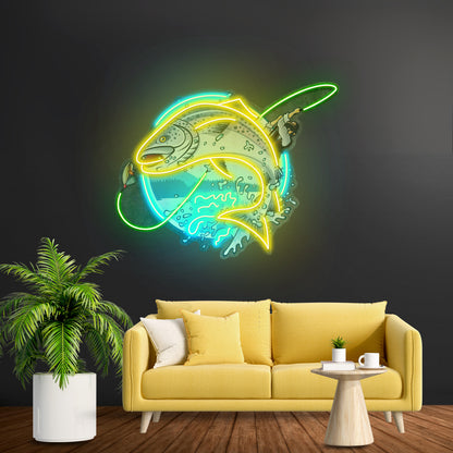 Little Fisherman Led Neon Sign Light Custom Led Signs