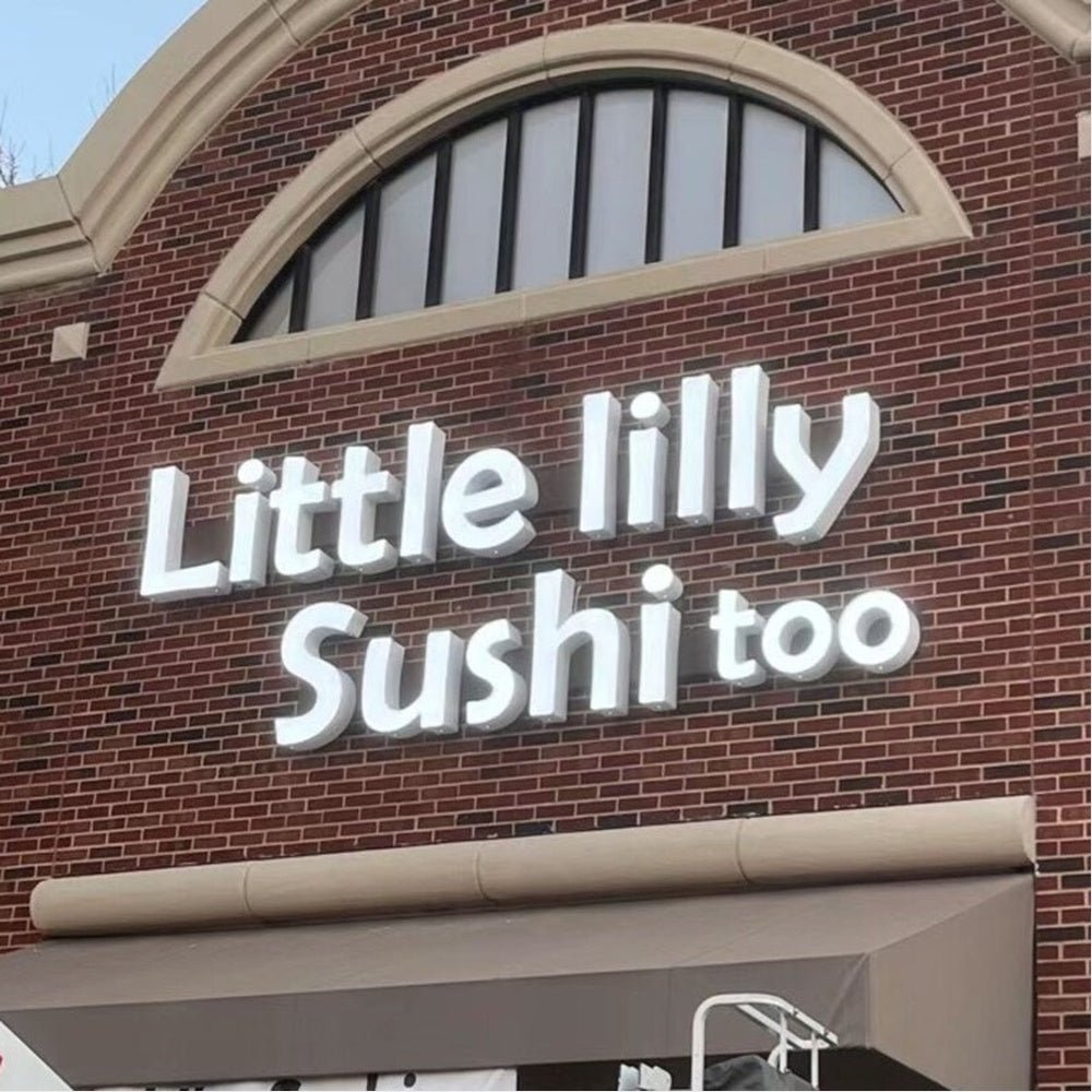 Little Lilly Sushi Too 3D Frontlit And Backlit Channel Letter Led Light Sign - Shineneon