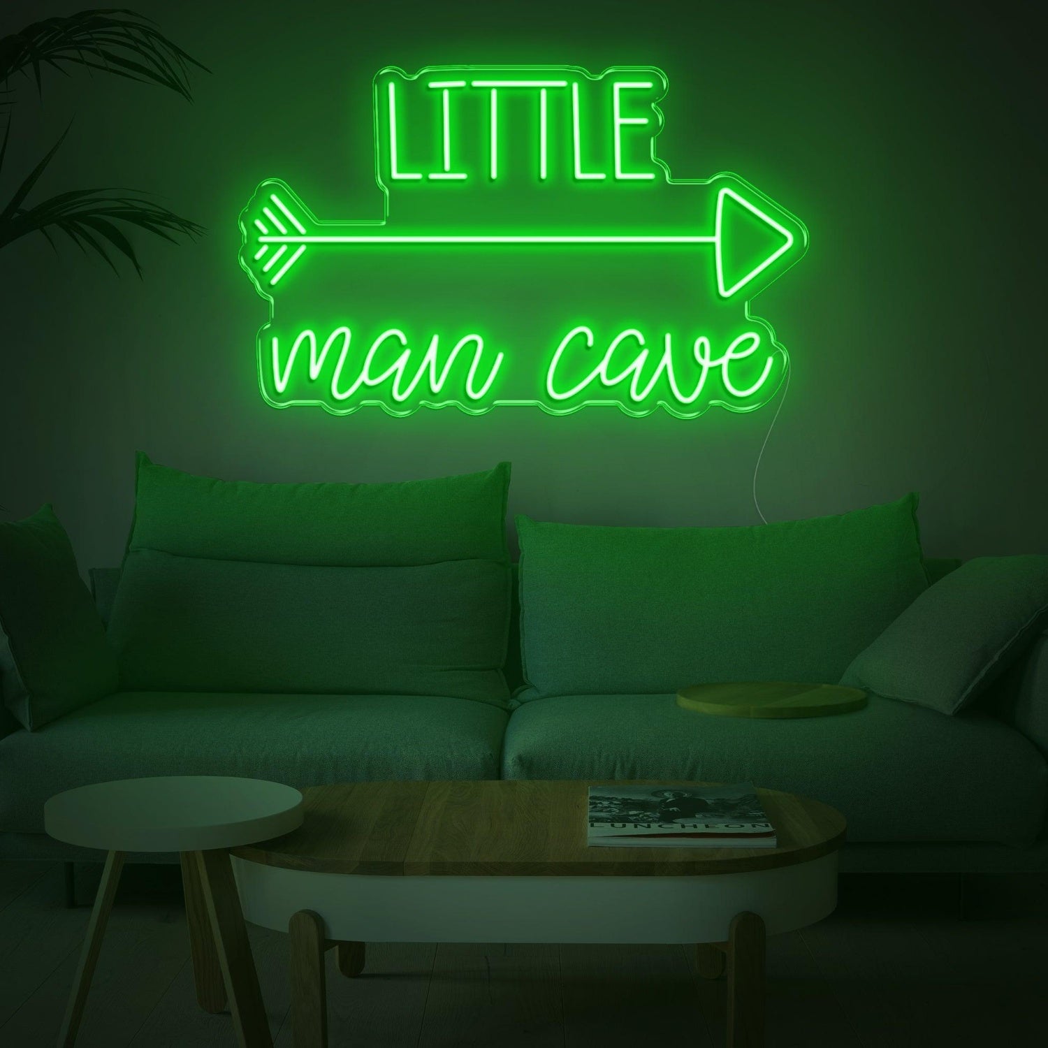 Little Man Cave Pink Led Neon Sign With Arrow For Indoor Decor | Shineneon