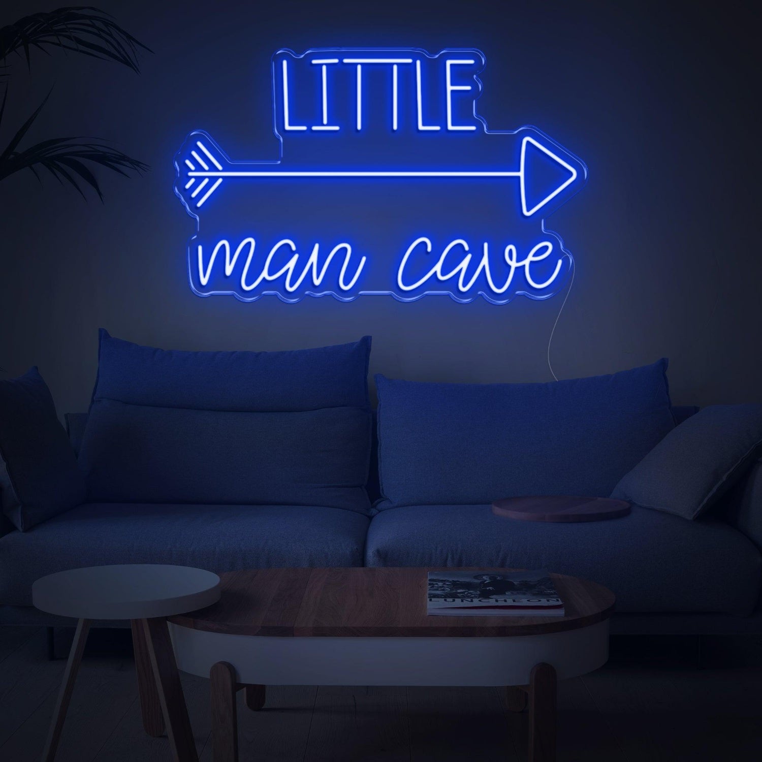 Little Man Cave Pink Led Neon Sign With Arrow For Indoor Decor | Shineneon