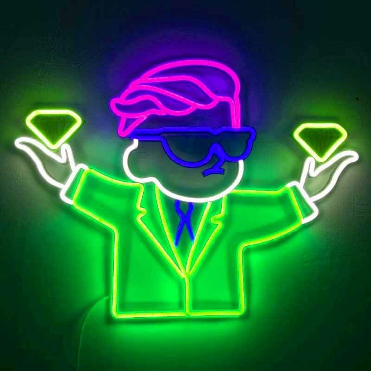 Little Miner Digging For Diamonds Neon Sign | Shineneon