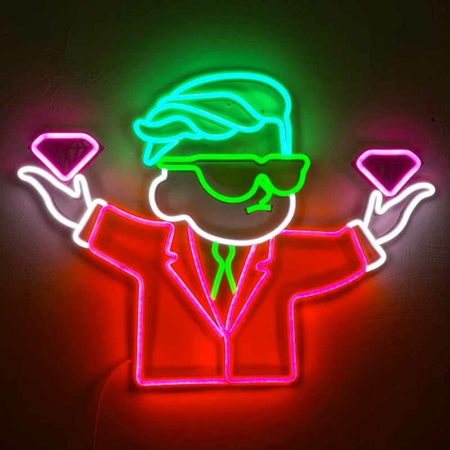 Little Miner Digging For Diamonds Neon Sign | Shineneon