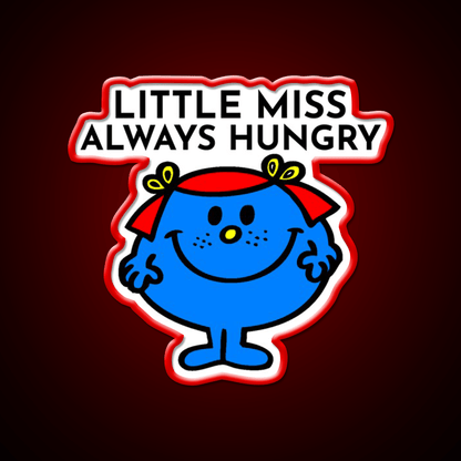 Little Miss Always Hungry Snack Food Led Neon Sign Rgb Color - Shineneon