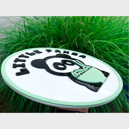 Little Panda Acrylic Business Logo Sign - Shineneon
