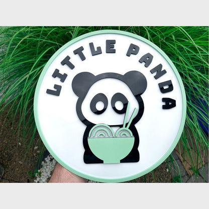 Little Panda Acrylic Business Logo Sign - Shineneon