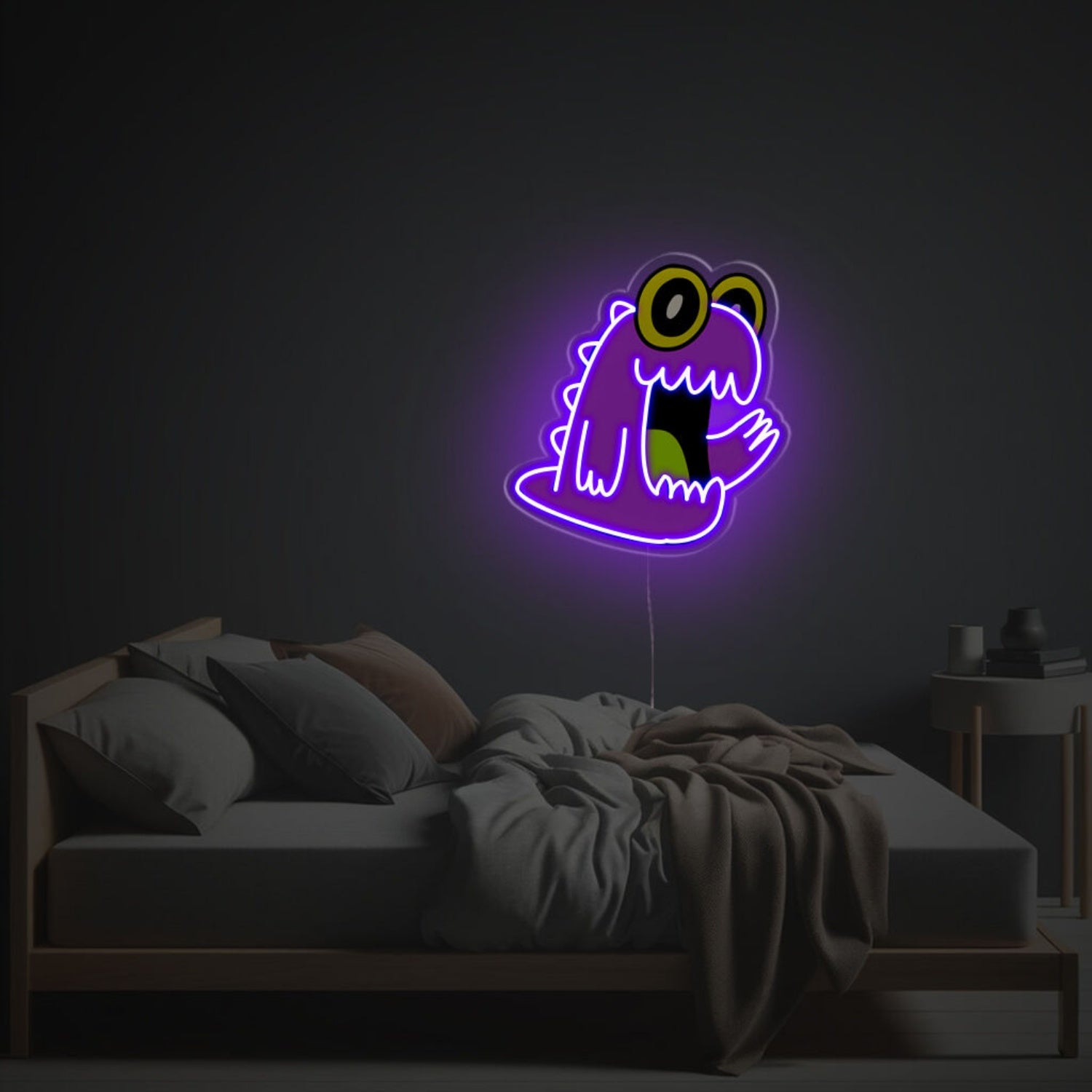 Little Purple Monster Led Neon Acrylic Artwork | Shineneon