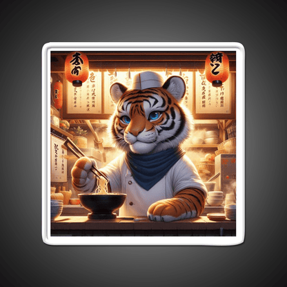 Little Ramen Chef Tiger Led Neon Sign Chinese Food Rgb Color - Shineneon
