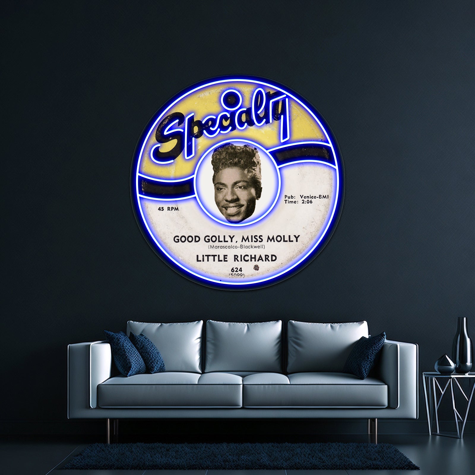 Little Richard Record Label Good Golly Miss Molly Artwork Led Neon | Shineneon