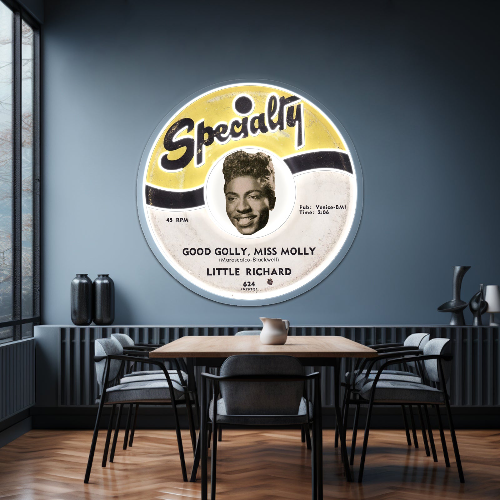 Little Richard Record Label Good Golly Miss Molly Artwork Led Neon | Shineneon