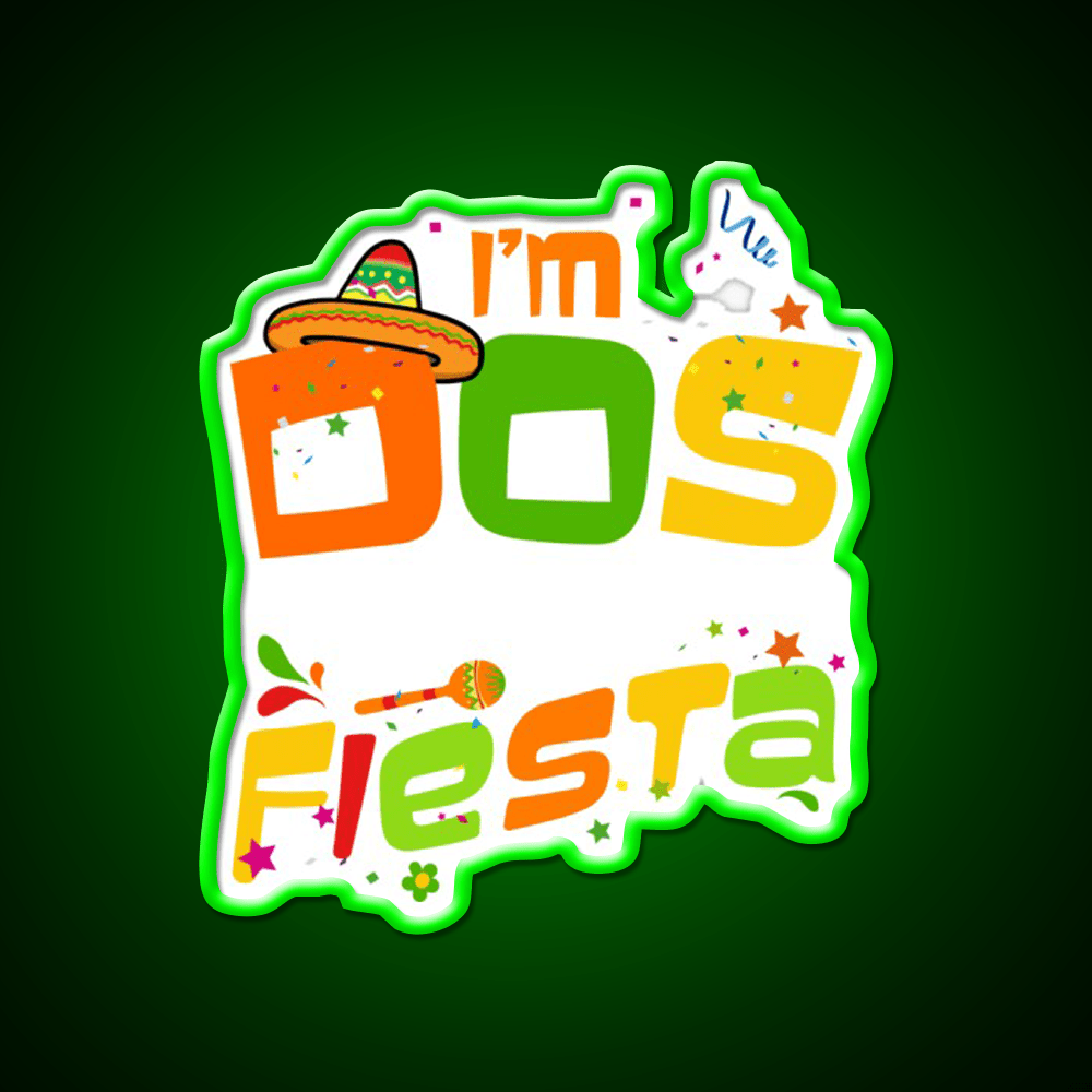 Little Twosday I Am Dos Taco 2Nd Birthday Gift Print Taco Led Neon Sign Rgb Color - Shineneon