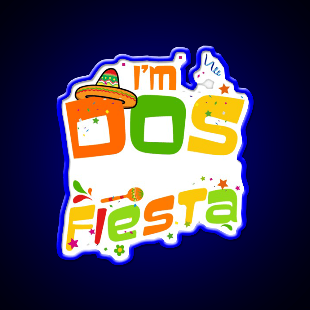 Little Twosday I Am Dos Taco 2Nd Birthday Gift Print Taco Led Neon Sign Rgb Color - Shineneon