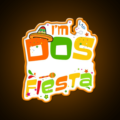 Little Twosday I Am Dos Taco 2Nd Birthday Gift Print Taco Led Neon Sign Rgb Color - Shineneon
