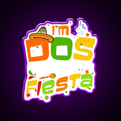 Little Twosday I Am Dos Taco 2Nd Birthday Gift Print Taco Led Neon Sign Rgb Color - Shineneon