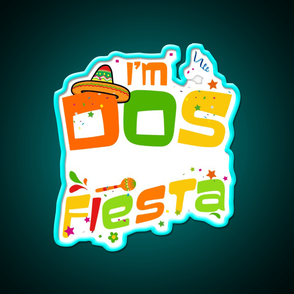 Little Twosday I Am Dos Taco 2Nd Birthday Gift Print Taco Led Neon Sign Rgb Color - Shineneon